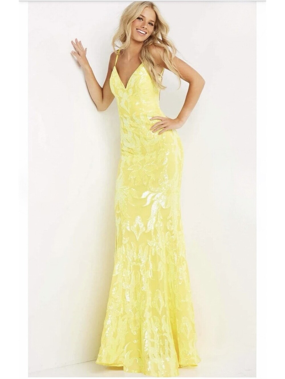 Bright Canary Yellow Prom Dress Size 6 Formal Gown Pageant Homecoming HOCO Gala